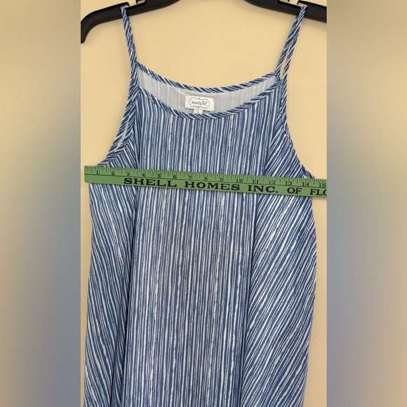 Blue and White Mud Pie Adora Maxi Dress, size large - Picture 3 of 5